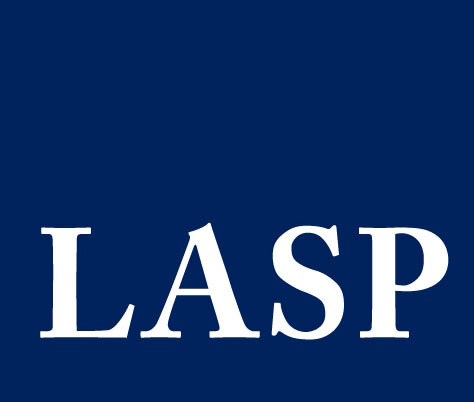 Legal Aid of Southeastern Pennsylvania's logo featuring the letters in LASP in white lettering against a navy blue background.