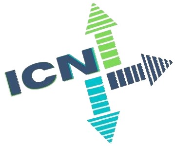 Interagency Council of Norristown's logo, featuring the words ICN in navy blue with a turquoise outline, and three arrows in the colors turquoise, lime green, and navy blue.