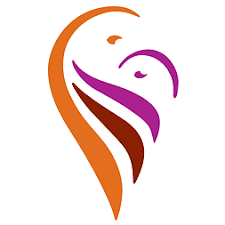 Maternity Care Coalition logo featuring a mother and child embracing in the shape of an orange and pink heart.