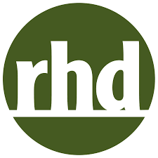 Resources for Human Development, Inc. featuring letters 'rhd' in white lettering, in a dark green circle.