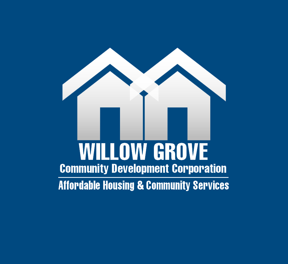 blue square with house 