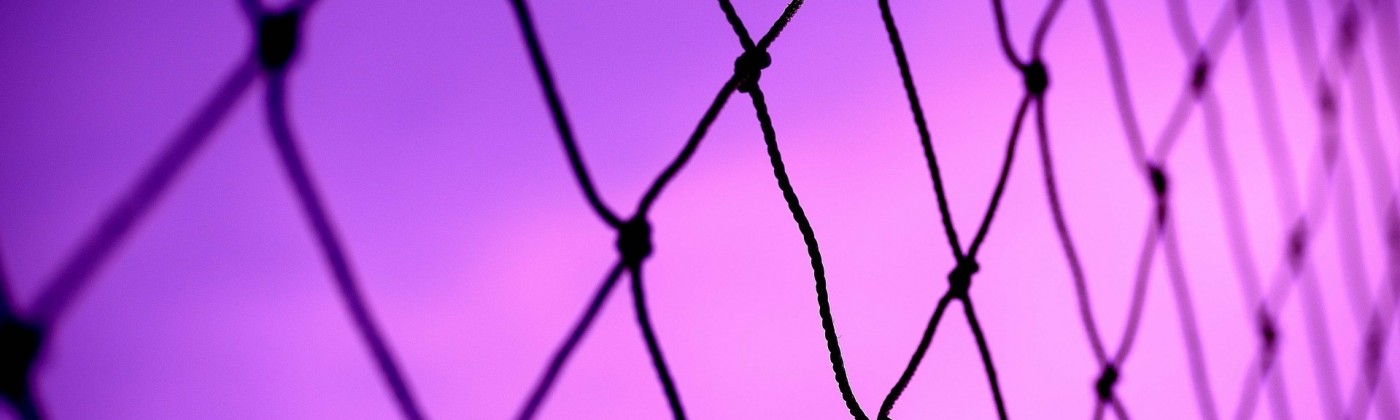 A net against a purple sky