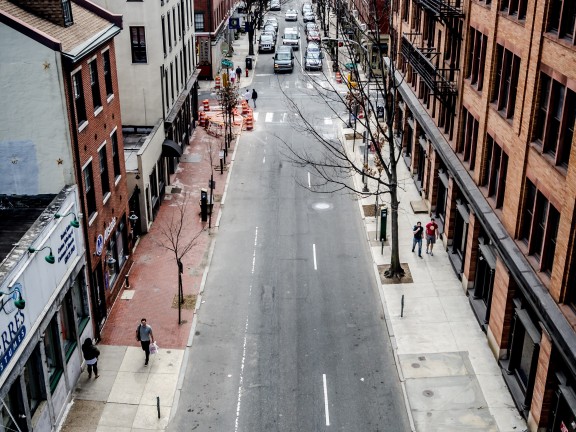 downtown street view