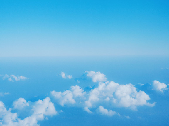 A picture of blue, sunny skies.