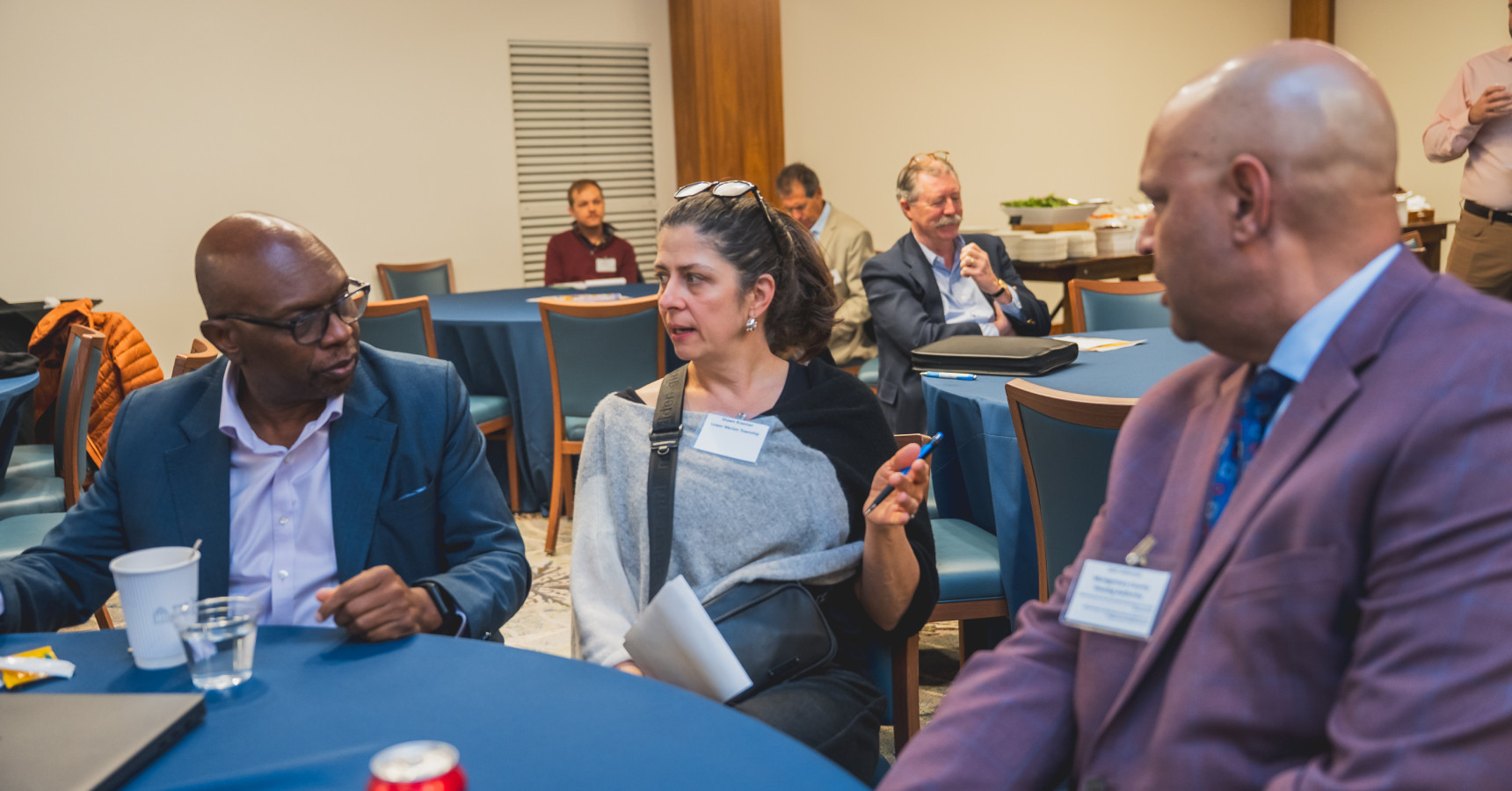 people sitting at tables