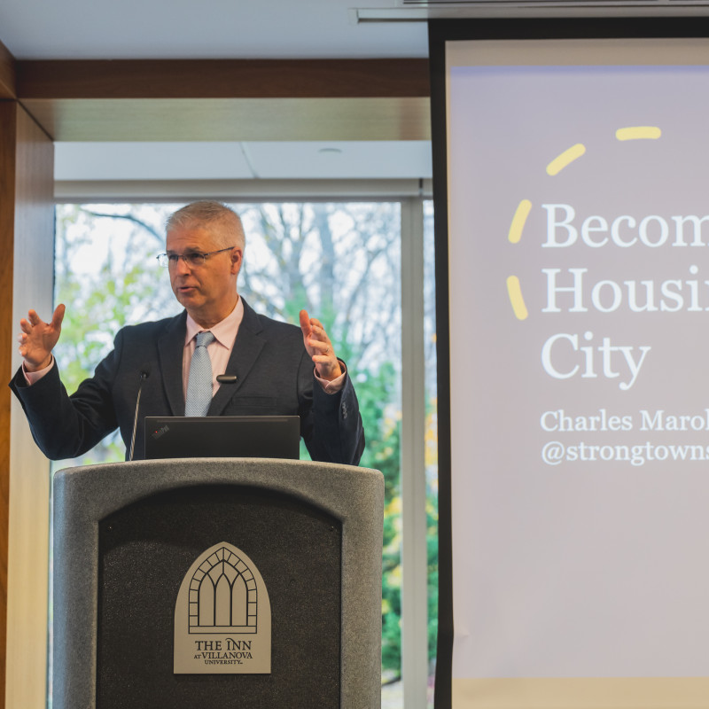 Man at a podium talking