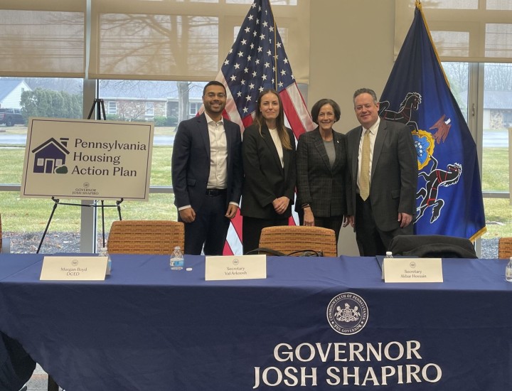 Secretary of Policy and Planning Akbar Hossain, HealthSpark President and CEO Emma Hertz,Secretary of the Department of Human Services Valerie Arkoosh, MD, MPH, Secretary of the Budget Uri Monson